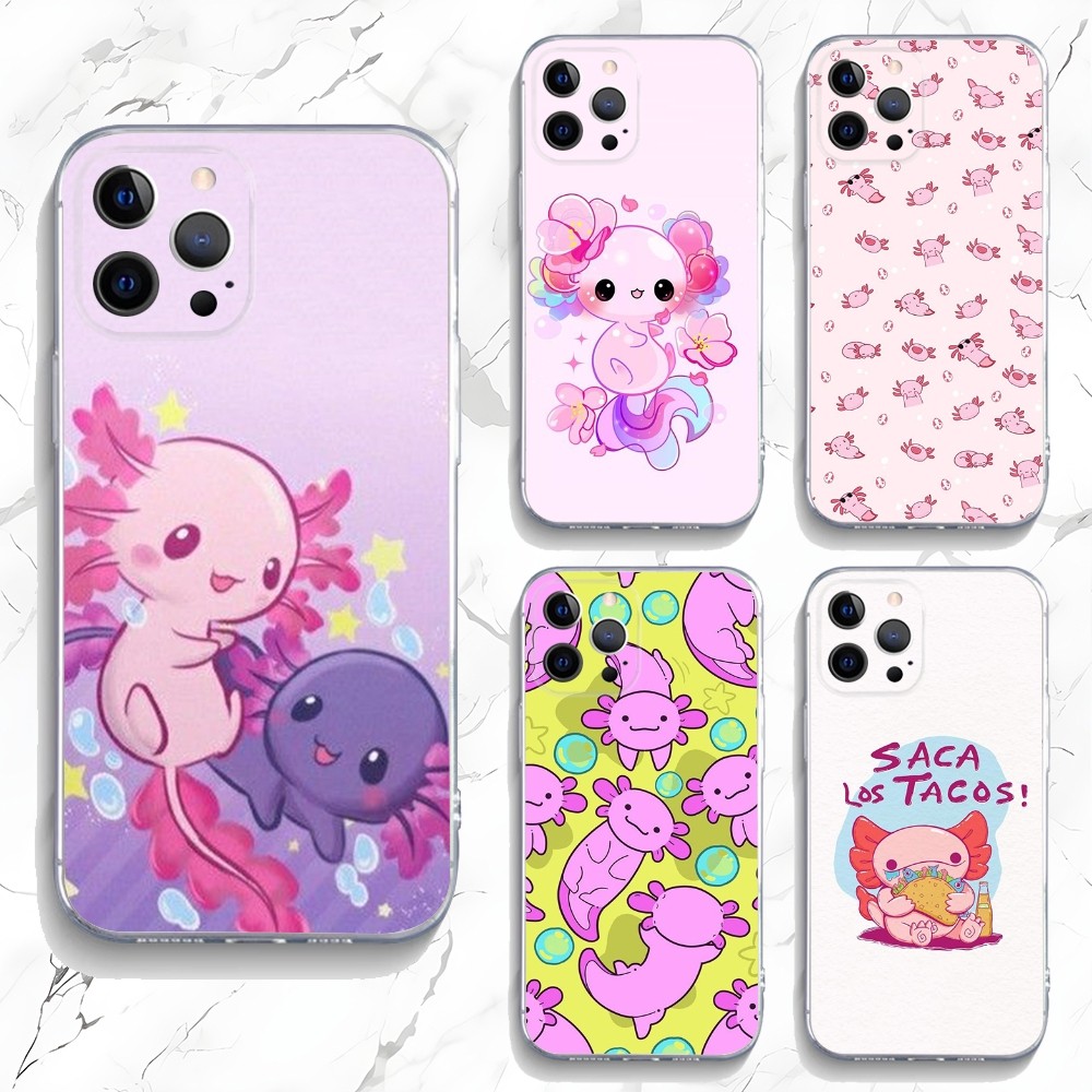 Tech Accessories Apple - Coque de téléphone Axolotl mignonne pour