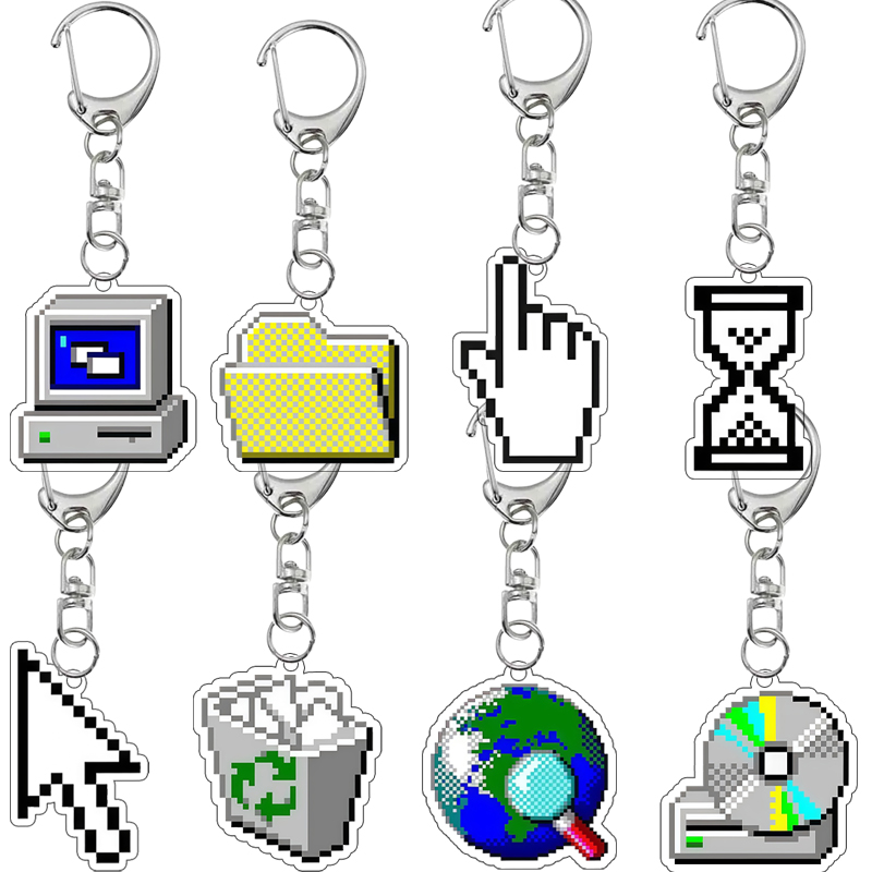 Tech Keychain Accessories - Porte-clés en acrylique créatif avec impression