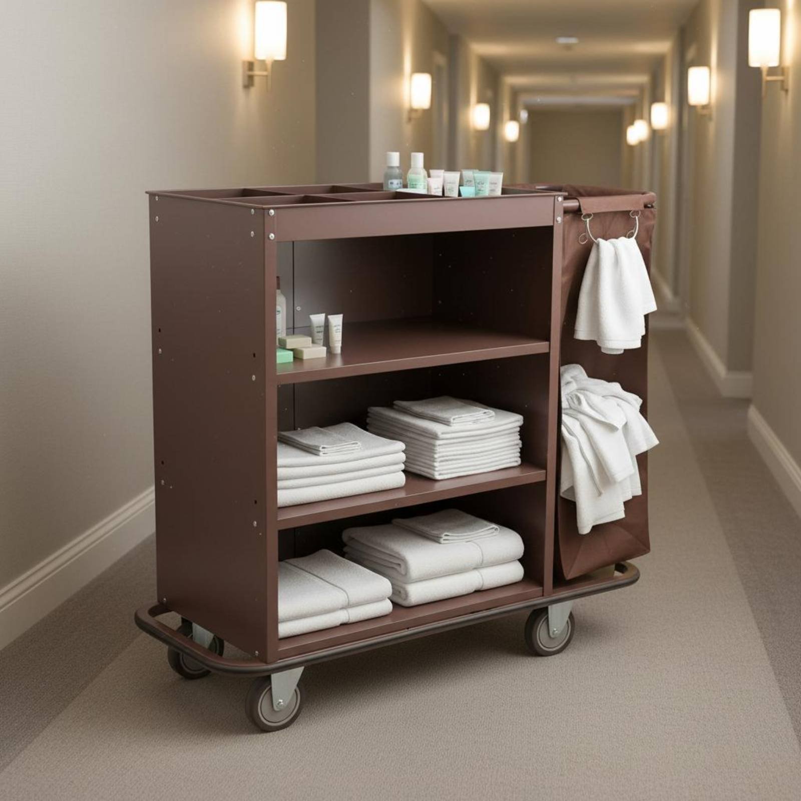 Chariot de linge d'hôtel multi - Tech Room Accessories avis et prix